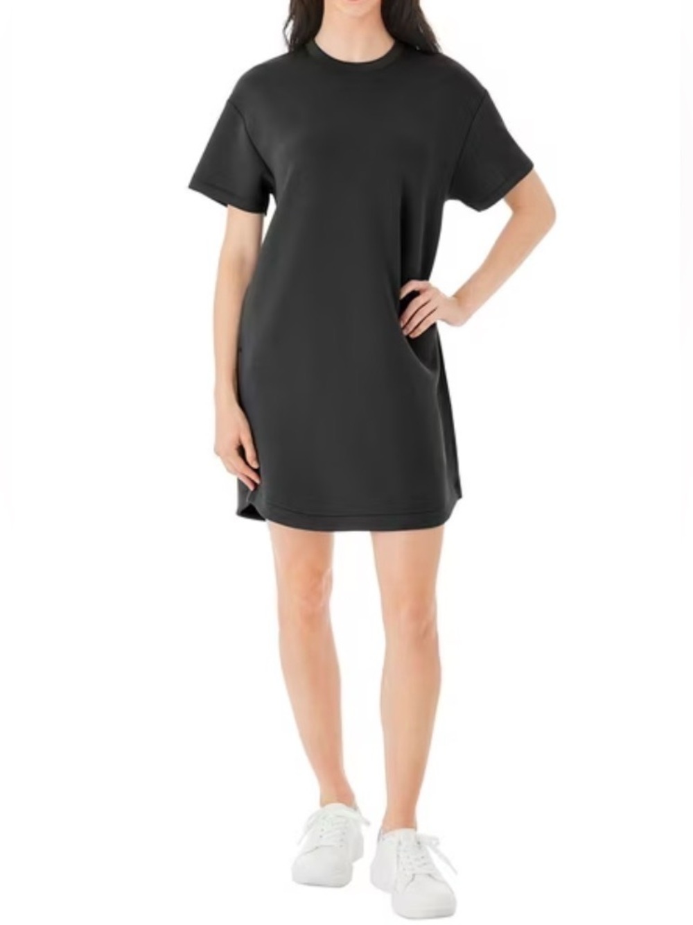 New members mark XS Casual Short Sleeve Crewneck Dress in Charcoal